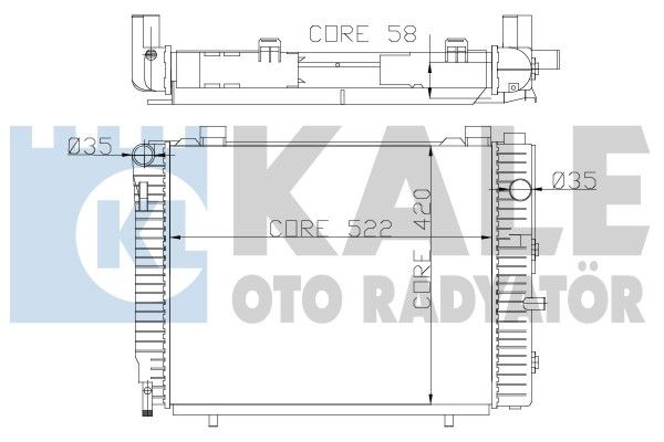 KALE OTO RADYATÖR Radiators, Motora dzesēšanas sistēma 370300